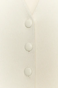 COVERED BUTTON KNIT VEST