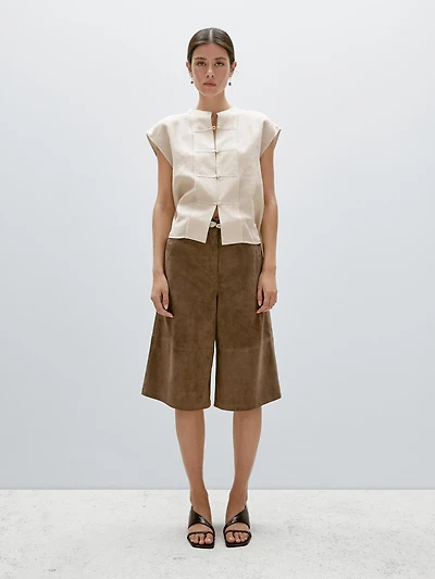 Waistcoat with buttoned chest detail