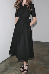 ZW COLLECTION POPLIN MIDI DRESS
