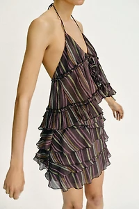 STRIPED METALLIC THREAD TOP