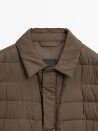 Reversible water-repellent down blend waistcoat