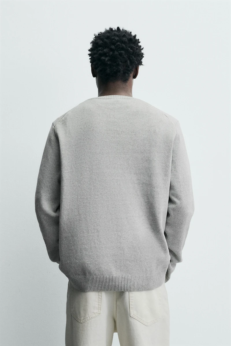 TEXTURED COTTON JUMPER