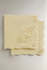EMBROIDERED LINEN NAPKINS (PACK OF 2)
