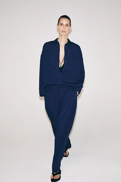 ZW COLLECTION JACQUARD STRIPED SHIRT
