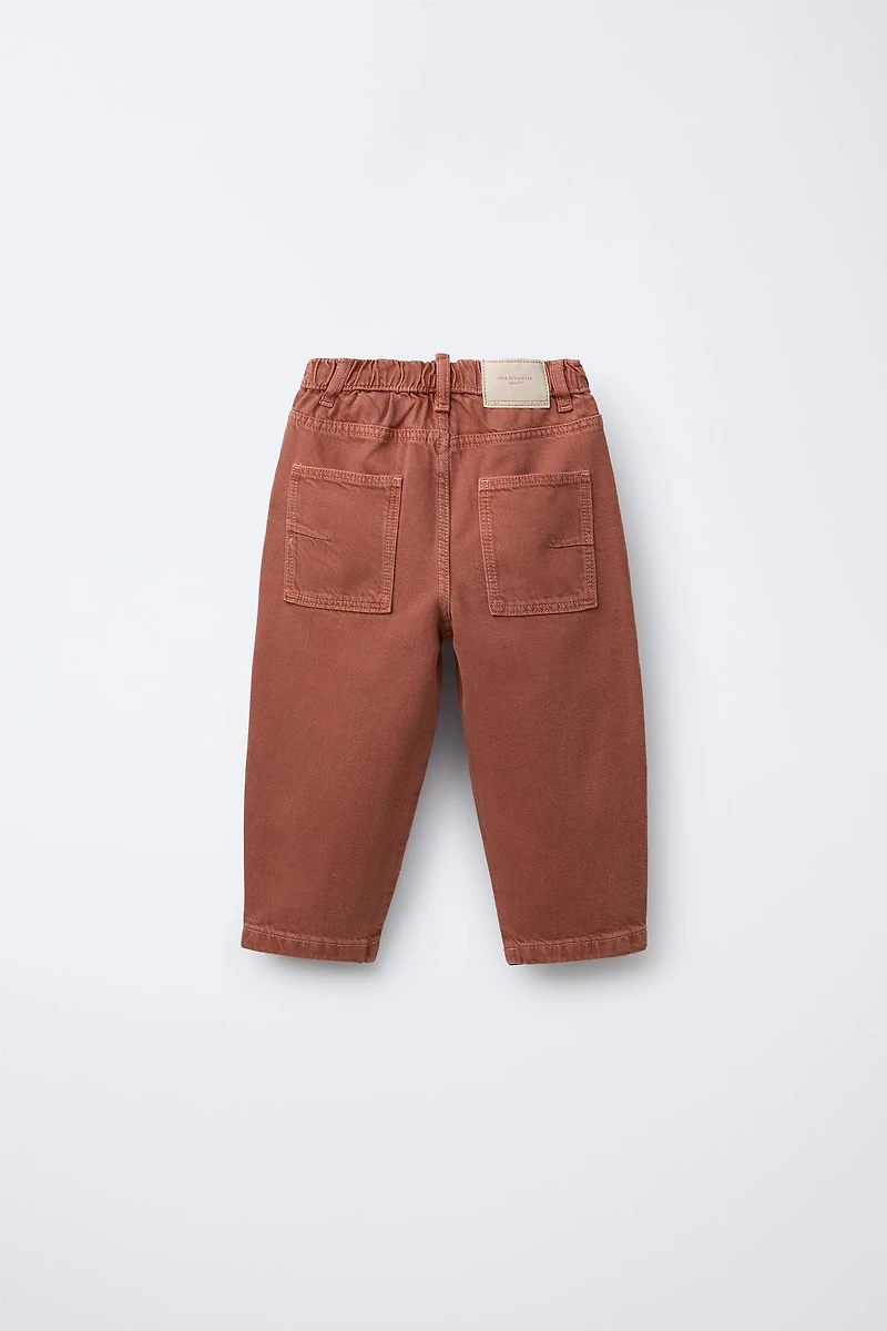 PANTALON BAGGY EN SERGÉ