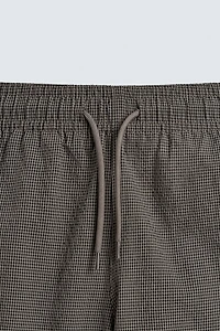 PLAID TEXTURED LONG SWIMSUIT