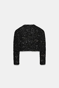 SEQUIN VOLUME SLEEVE JACKET