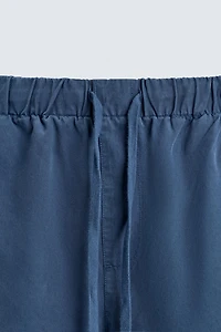 RELAXED FIT LYOCELL-COTTON SHORTS