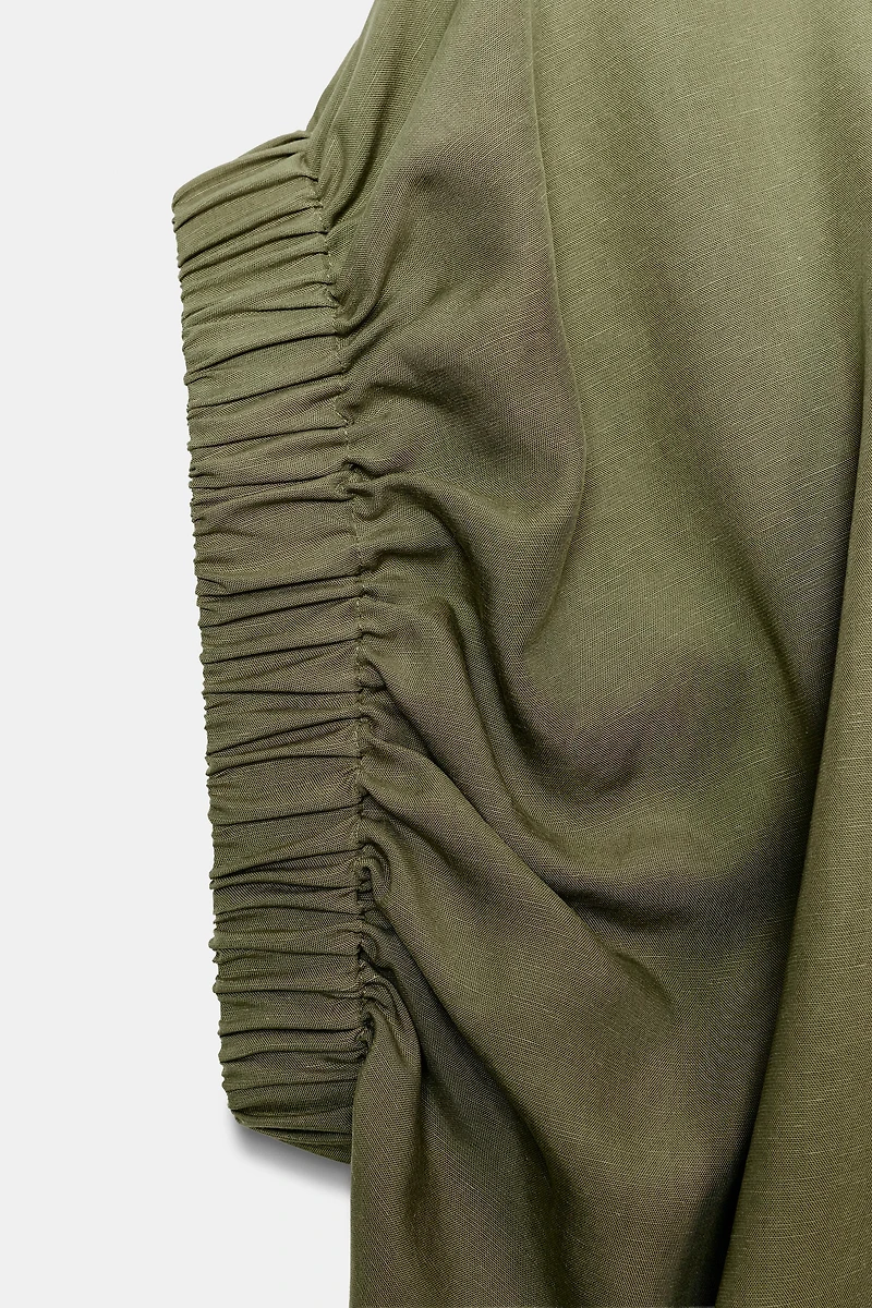 DRAPED SLEEVE SHIRT