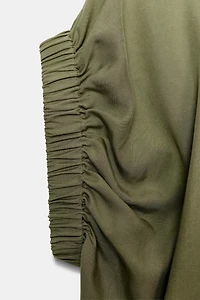 DRAPED SLEEVE SHIRT