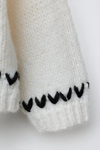 KNIT JUMPER WITH PIPING