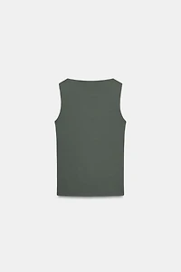 WIDE STRAP POLYAMIDE T-SHIRT