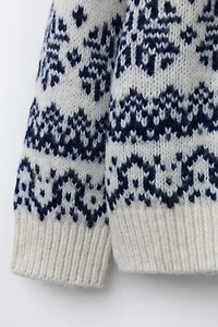 PRINTED WOOL BLEND JUMPER