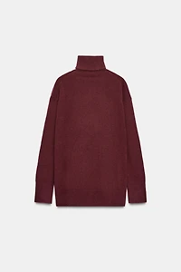 100% WOOL OVERSIZED HIGH COLLAR JUMPER