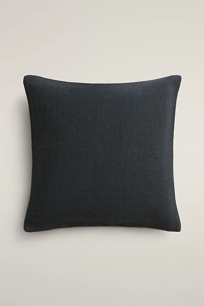 JUTE AND COTTON THROW PILLOW COVER