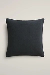 JUTE AND COTTON THROW PILLOW COVER