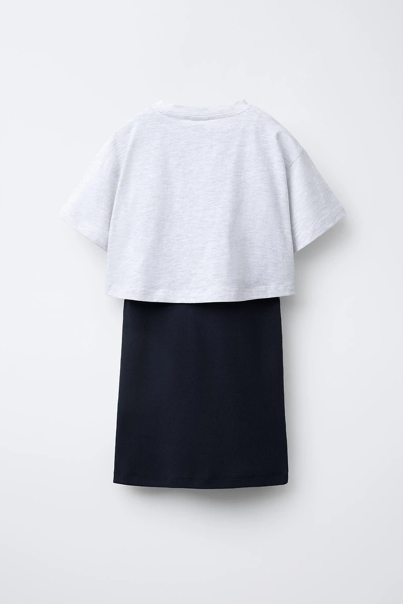 RIB COMBINATION DRESS