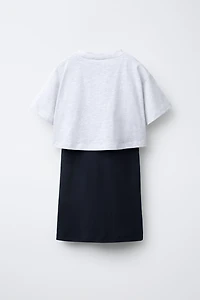 RIB COMBINATION DRESS