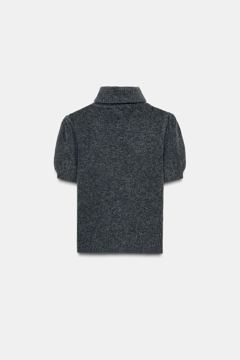 PUFF SLEEVE KNIT TOP