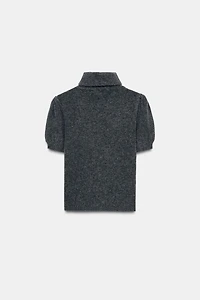 PUFF SLEEVE KNIT TOP
