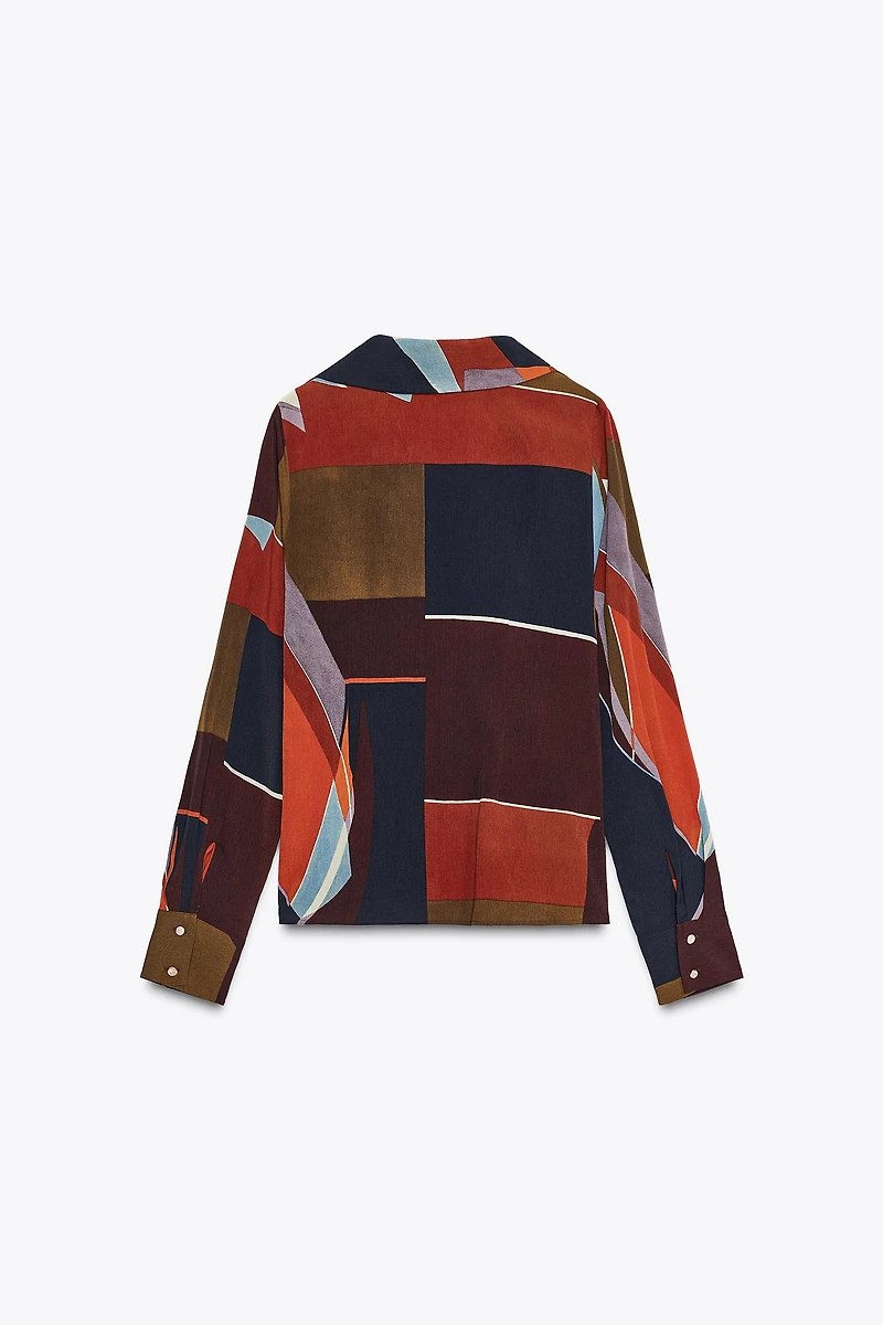 WRAP PRINT SHIRT