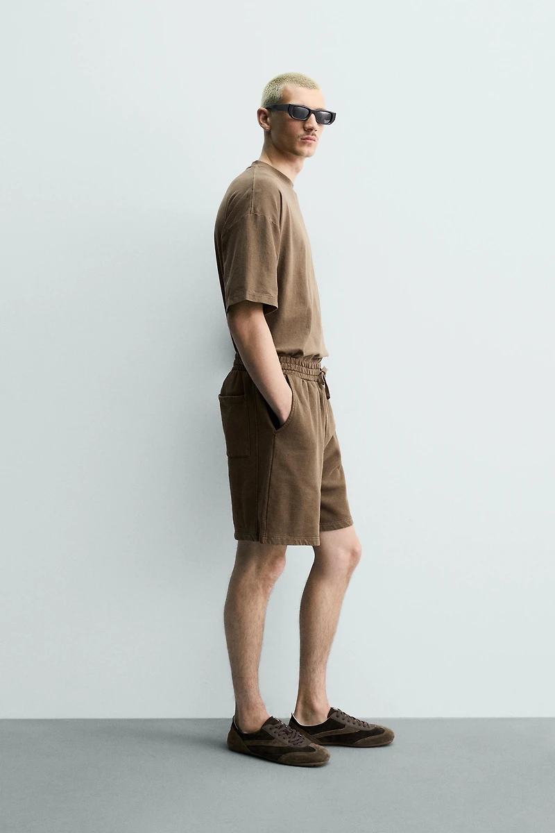 BASIC WASHED JOGGER SHORTS