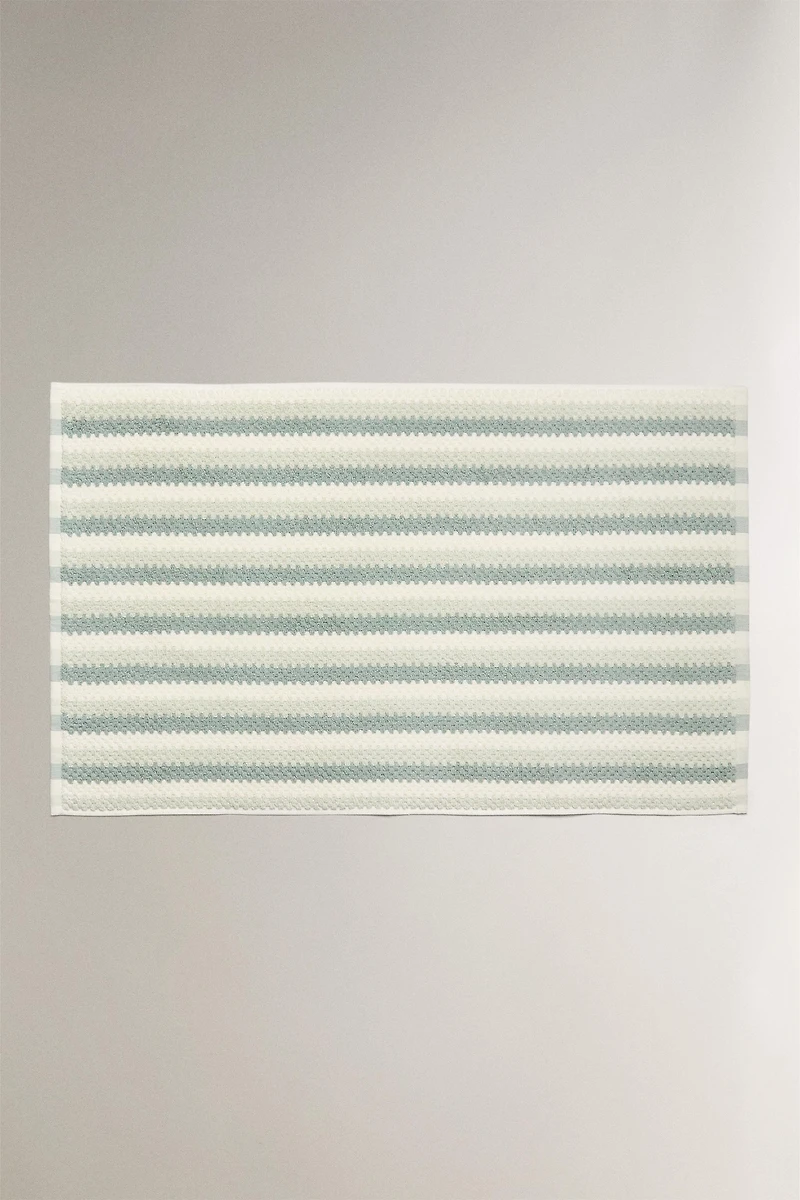 TAPIS DE BAIN JACQUARD GÉOMÉTRIQUE