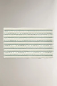 TAPIS DE BAIN JACQUARD GÉOMÉTRIQUE