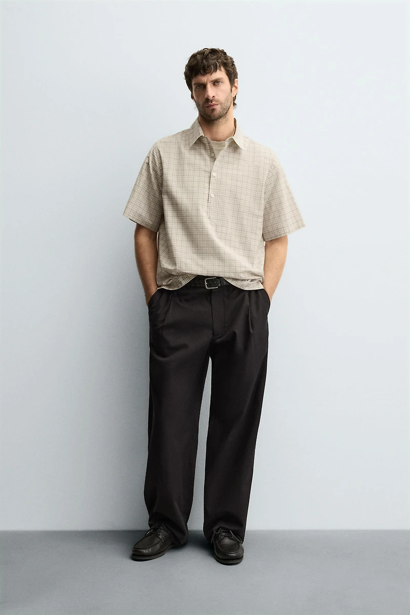 PLAID POLO SHIRT