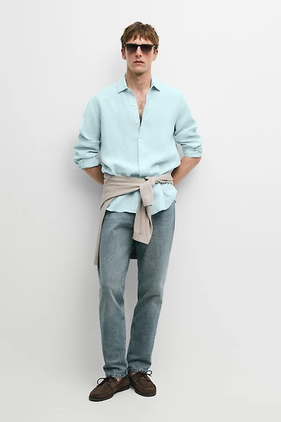 Chemise regular fit 100 % lin