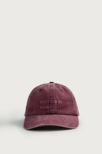 WASHED TEXT PRINT CAP