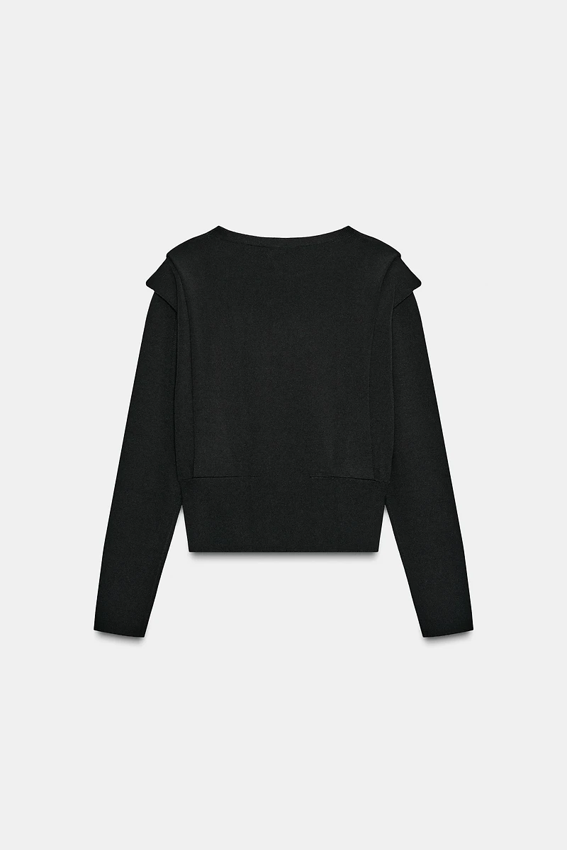 SHOULDER PAD KNIT TOP