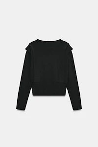 SHOULDER PAD KNIT TOP