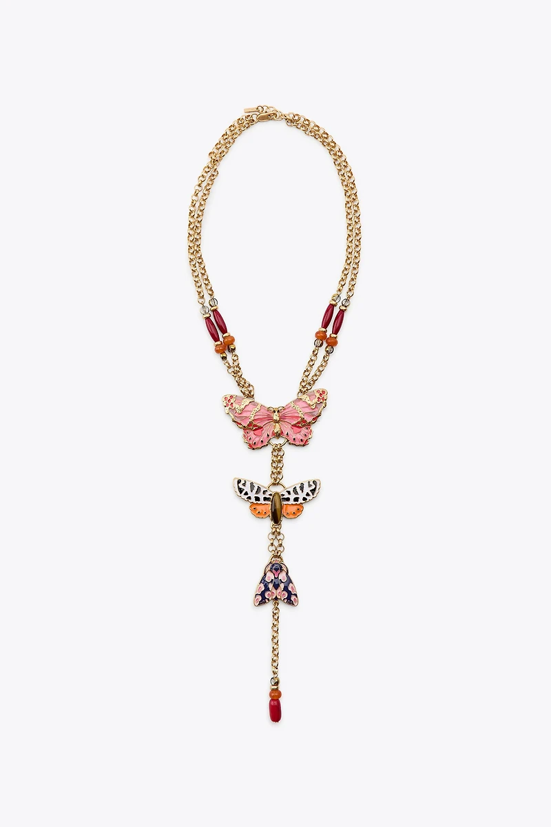 COLLIER PAPILLONS FANTAISIE