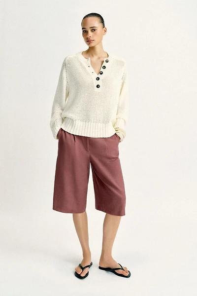 BUTTON KNIT JUMPER