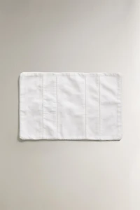 HEMSTITCHED POPLIN MINI CRIB SHEET SET