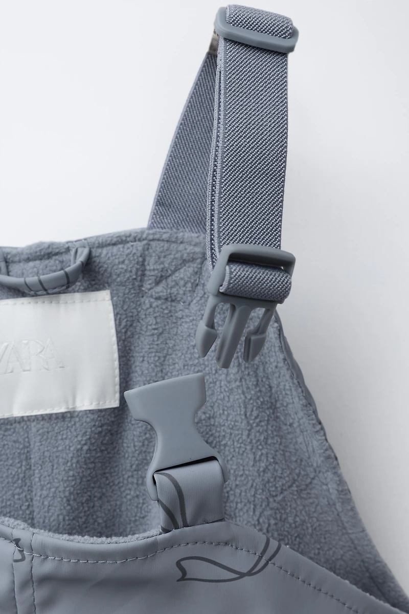 SALOPETTE GOMMÉE IMPRIMÉE WATER RESISTANT