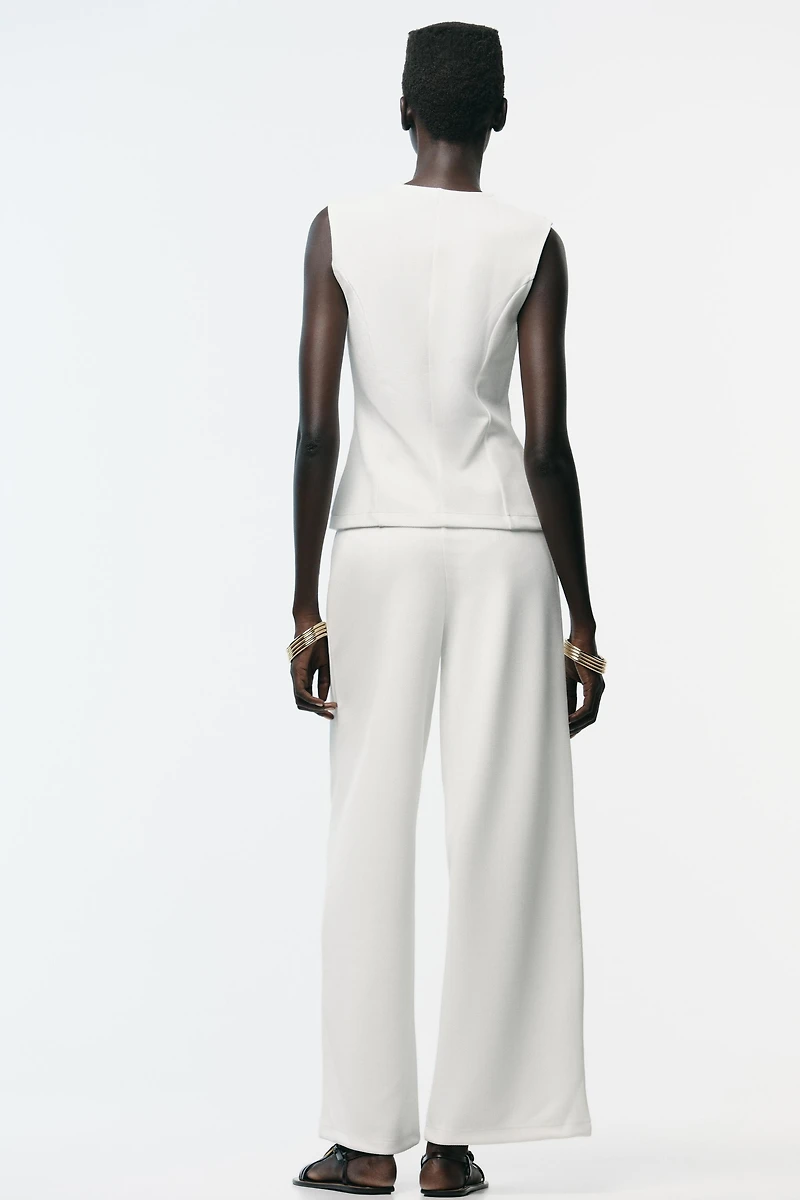 TOP GILET SERGÉ BOUTONS