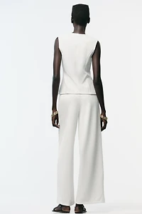 TOP GILET SERGÉ BOUTONS
