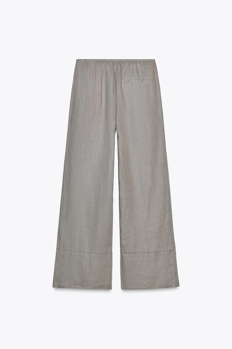 PANTALON LARGE 100 % LIN COLLECTION ZW