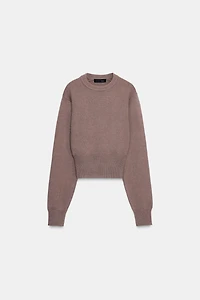 CROPPED BASIC KNIT JUMPER
