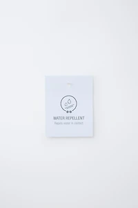 WATER REPELLENT LABEL PUFFER COAT