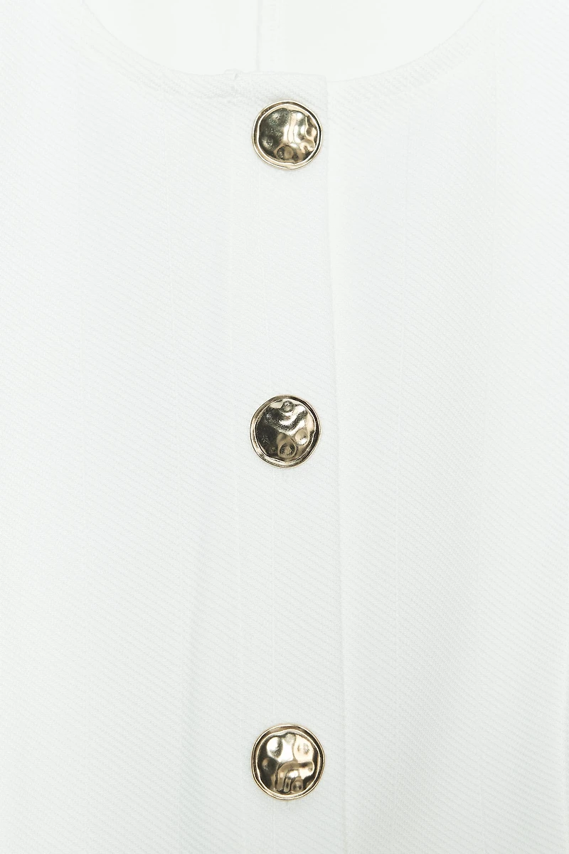 TOP GILET SERGÉ BOUTONS