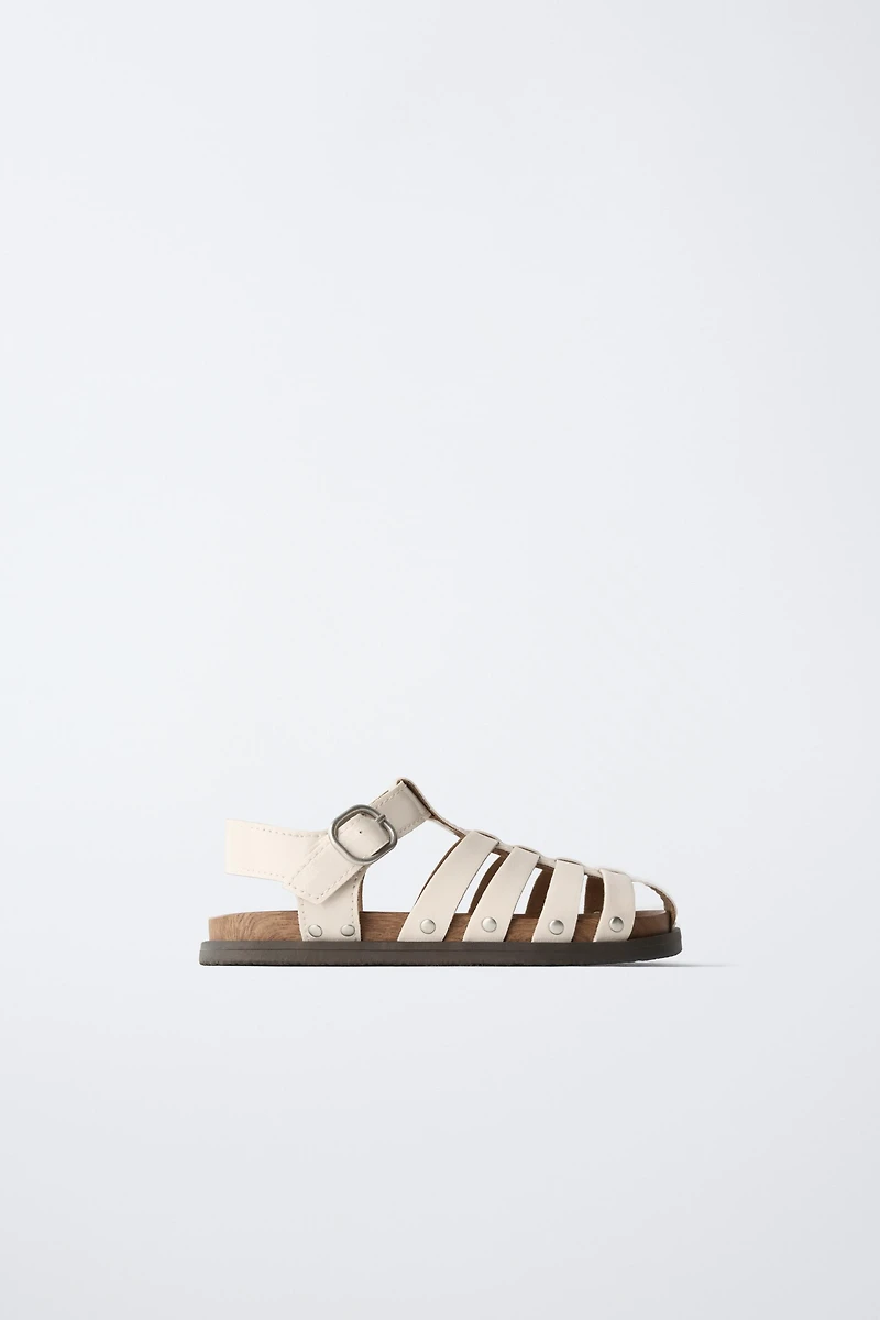 STUDDED FISHERMAN SANDALS