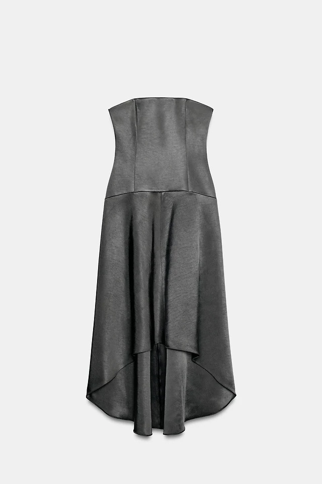 zara asymmetric pleated dress All outfits from @zara Reference codes, 1. Asymmetric linen dress light  khaki: 8017/621, 2. Pleated linen blouse: 7563/245, Linen blend knotted  skirt: 7563/243, 3. Cut out linen dress ecru: