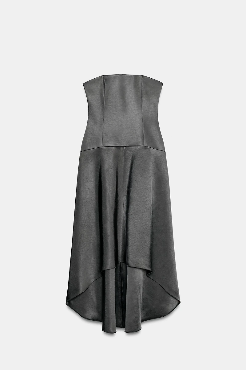 ZW COLLECTION ASYMMETRIC SATIN DRESS
