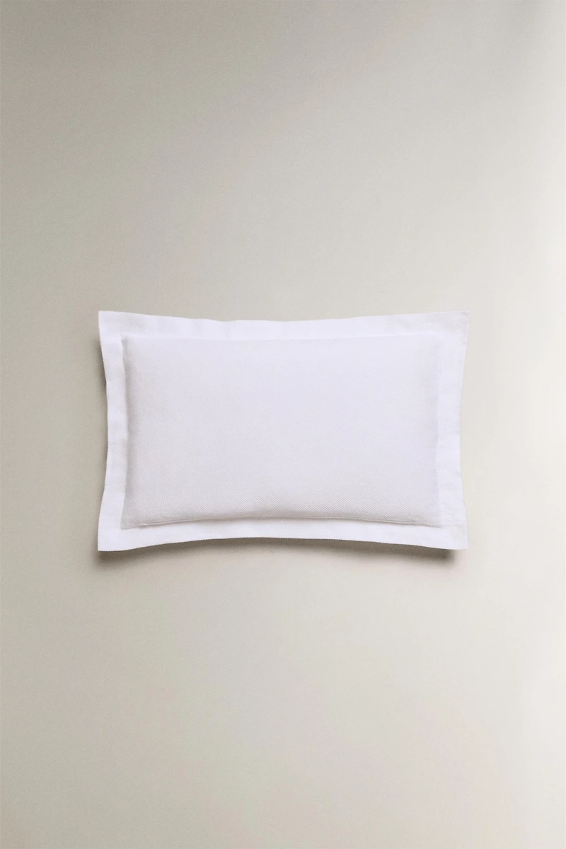 COTTON PIQUÉ THROW PILLOW COVER