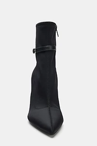 BUCKLE HEELED ANKLE BOOTS