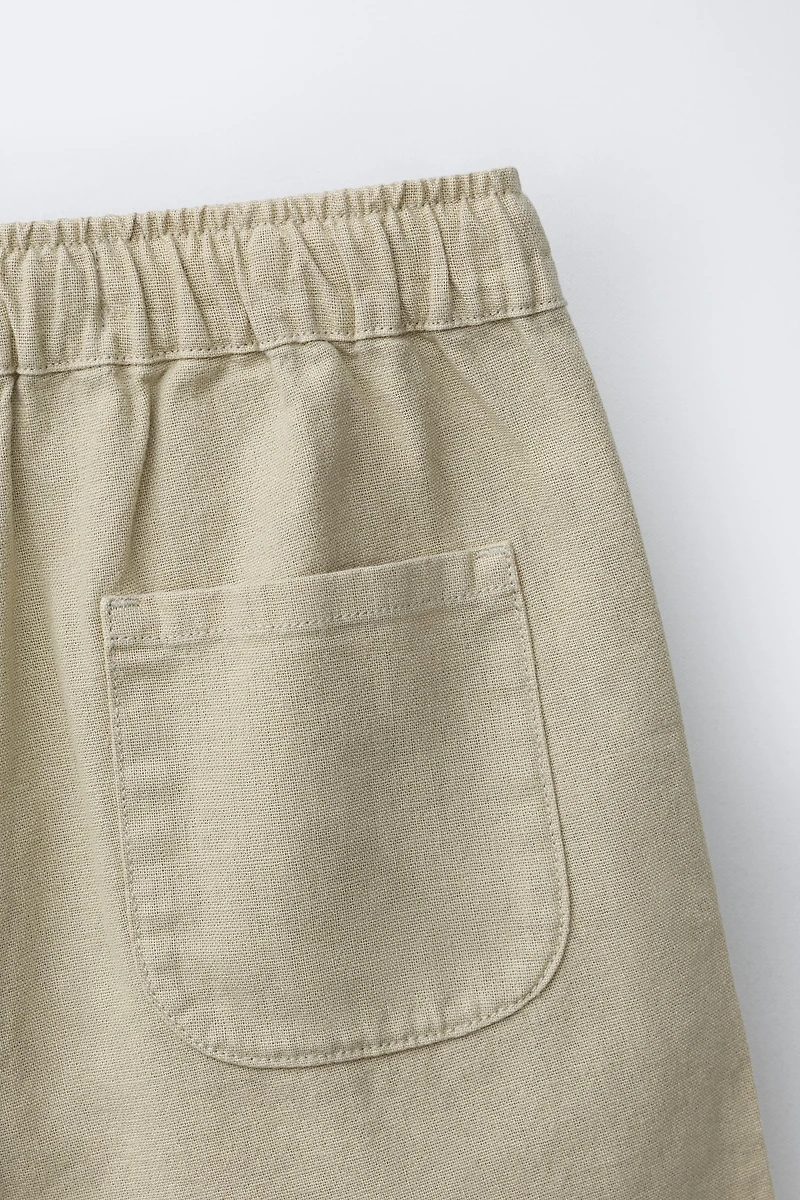 LINEN AND COTTON SHORTS