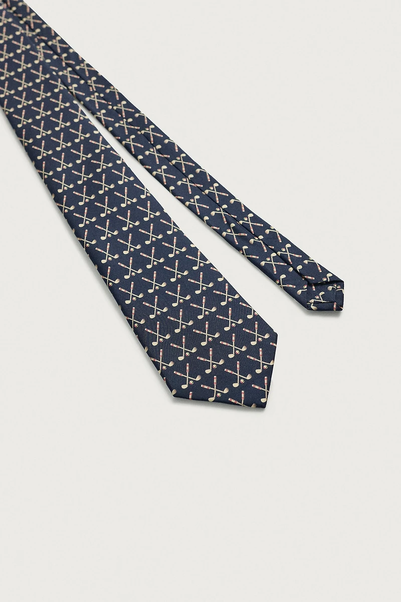 100% SILK JACQUARD GOLF TIE